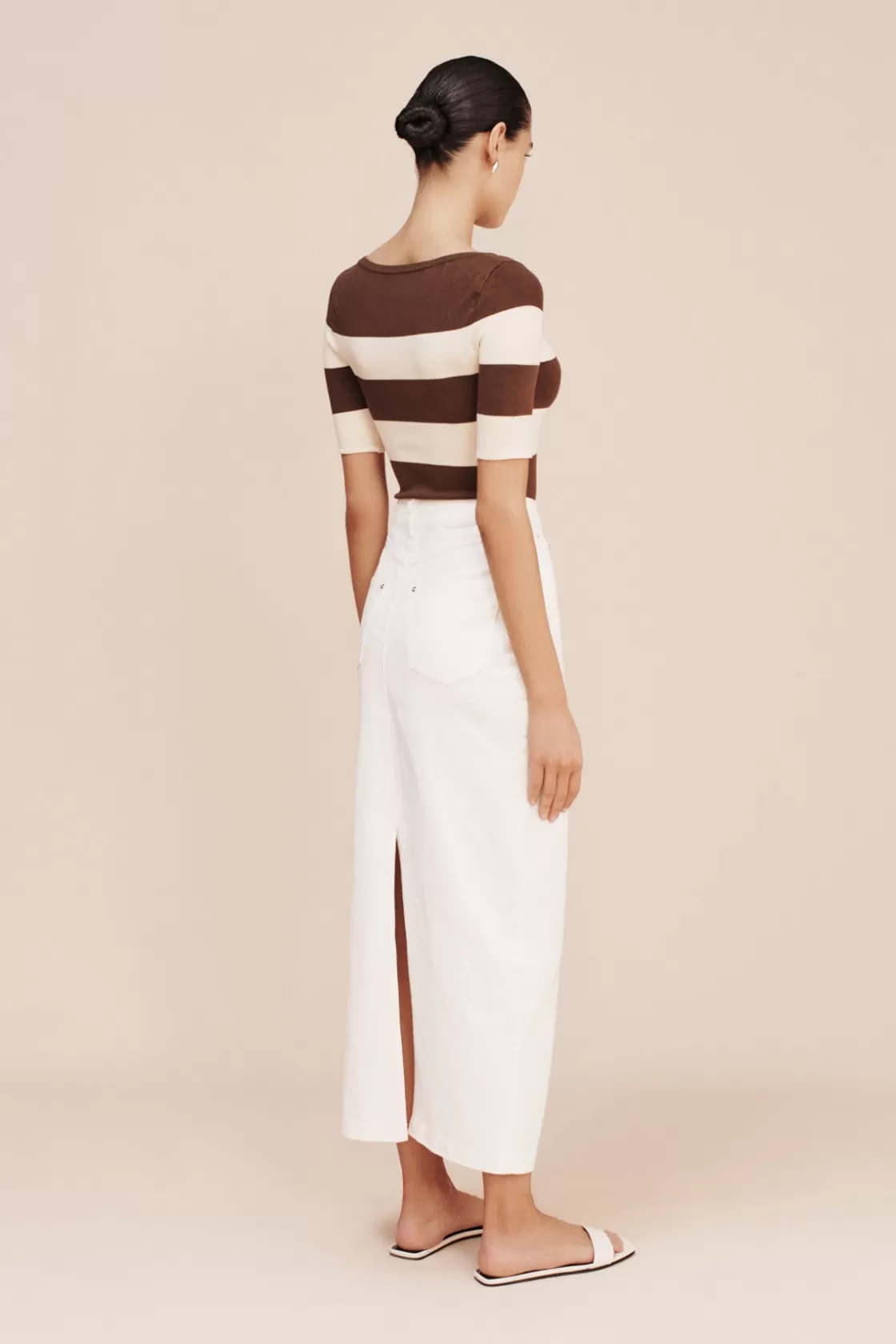 POSSE HARVEY SKIRT - VINTAGE WHITE