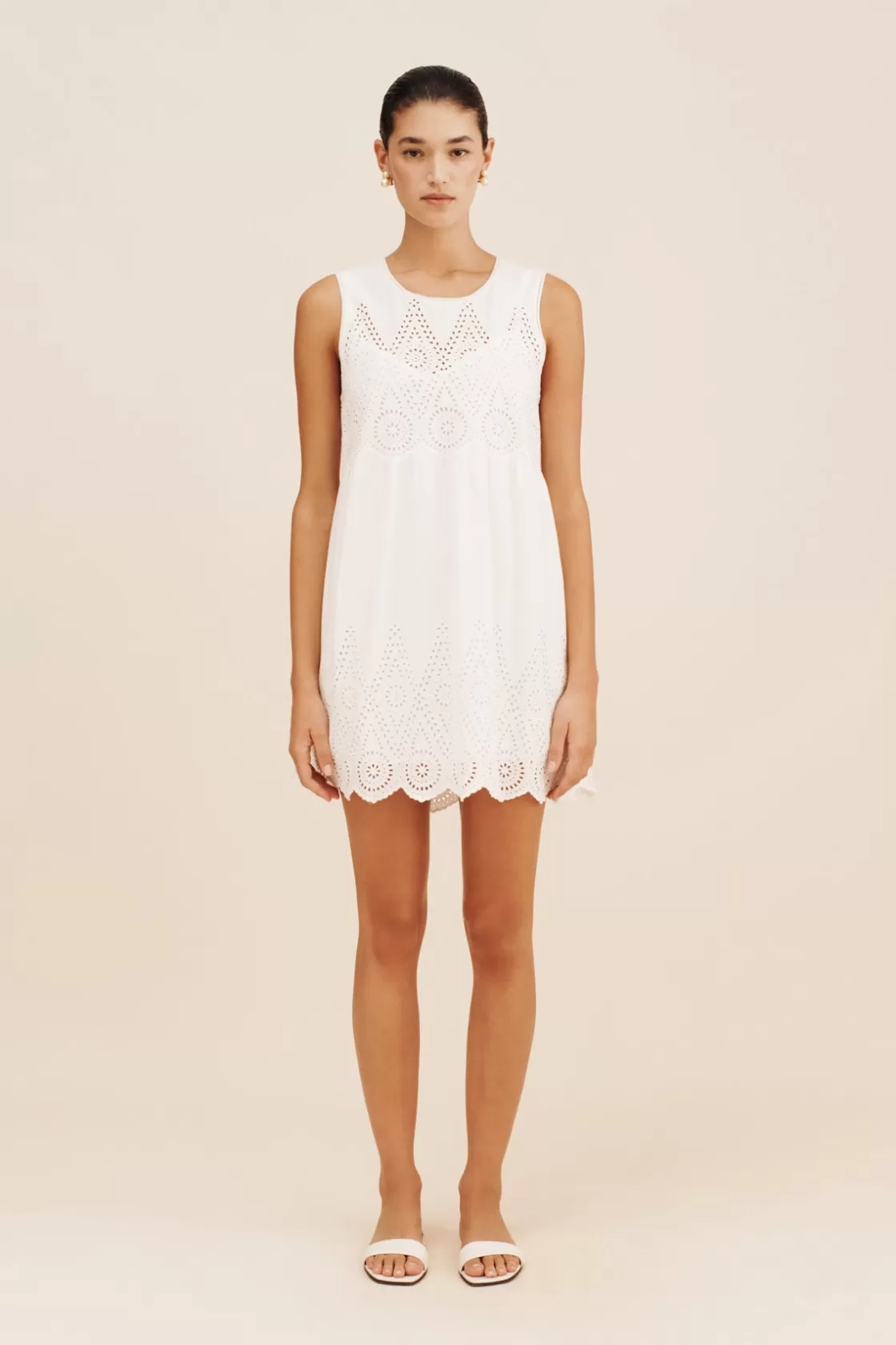 POSSE LOUISA MINI DRESS - VINTAGE WHITE