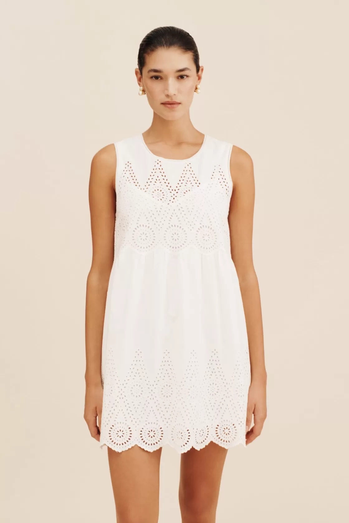 POSSE LOUISA MINI DRESS - VINTAGE WHITE